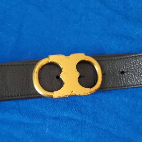 Tory Burch Gemini Leather Belt sz 8 - Picture 2 of 8